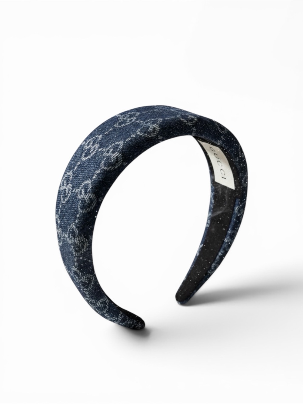 Vintage Gucci Dark denim Blue GG Logo Headband - Picture 2 of 2